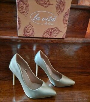 Zlaté lodičky La Vita – veľkosť 39