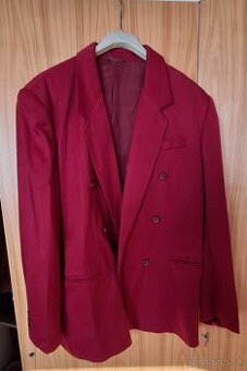 Pánske elegantné sako v bordovej farbe – Double-breasted