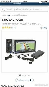 predám autorádio Sony XNV-770 BT