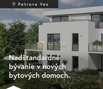 Predaj 2-izb.byt, novostavba, terasa, Petrova Ves