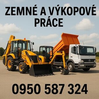 Zemné práce – traktorbagrom, minibagrom, dovoz materiálu