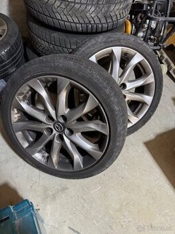 Predám originál disky Mazda 3 R18 + letné pneu Michelin Pilo