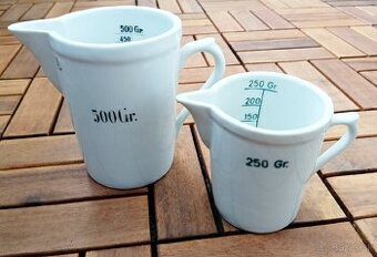 Vintage porcelánové lekárenské odmerky