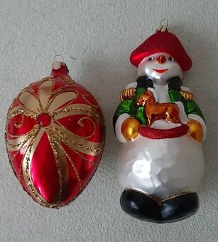 Ozdoby na vianočný stromček - sklo - 20 cm