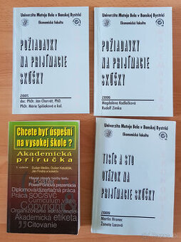 Knihy na prijímacie skúšky UMB Ekonomická fakulta