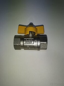 Ventil guľový na plyn 3/8" FF motyľ