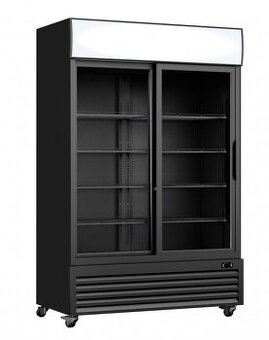 Dvojdverová vitrínová chladnička, šúpacie dvere