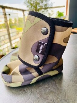 Softshellove capacky barefoot s microfleece Army