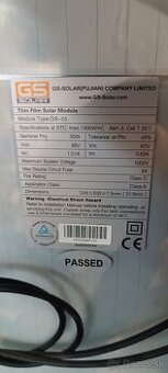 Fotovoltaické panely GS-SOLAR : GS-55
