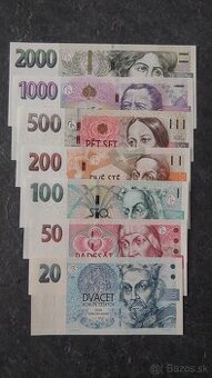 Sada bankoviek ČR od 1993, stav N (UNC)