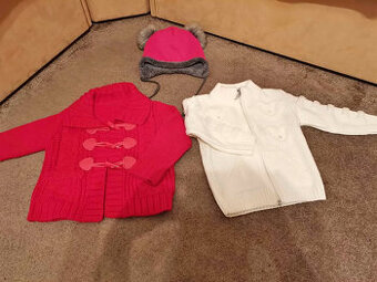 2ks zimný sveter (1-2r)+čiapka Rada (50-52)
