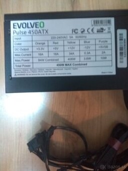 Predám zdroj EVOLVEO Pulse 450ATX, 450W.
