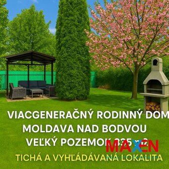 Rodinný dom pre viacgeneračné bývanie s veľkým pozemkom Mold
