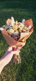 Slnečná sušená kytica | handmade dekorácia z prírody 🌼
