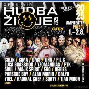 VIP lístok Hudba žije Prešov 1.2. 8 festival