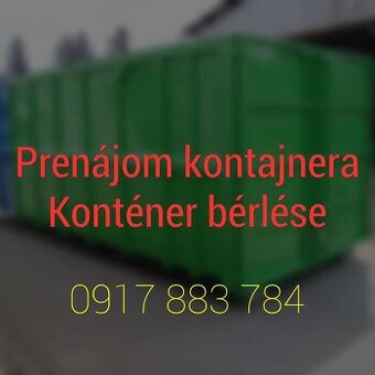 Prenájom kontajnera, likvidácia odpadu