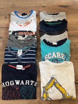 Tričká a dlhým rukávom veľkosť 122