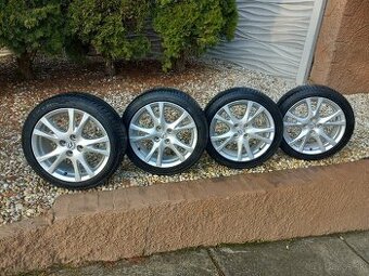 4- obut orig alu disky 4x100 R16 6,5JET50-195/45 Mazda 323