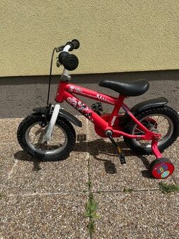 Bicykel s pomocnými kolieskami + kolobežka 3 kolka