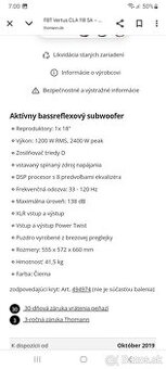 Fbt vertus  v záruke 1,5 roka