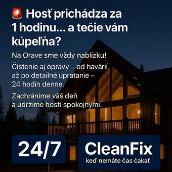 ČISTENIE A OPRAVY, 24/7, región ORAVA
