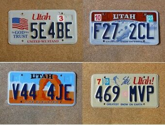 USA SPZ, 4x Utah originál...