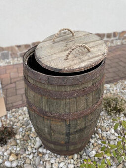 VELKÉ/MALÉ DŘEVĚNÉ DUBOVÉ SUDY NA DEŠŤOVOU VODU