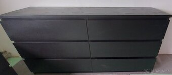 Ikea komody Malm - čiernohnedé