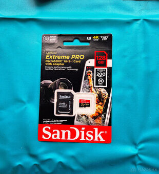 Nová pamäťová karta SanDisk microSDXC 128GB Extreme PRO