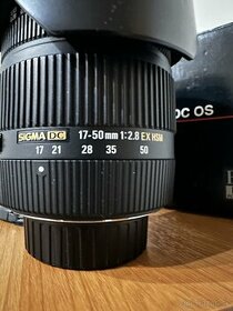 SIGMA 17-50F2.8 EX DC OS Nikon Top Stav