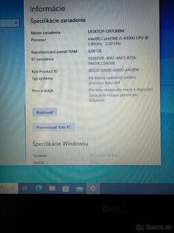 Predám notebook Dell E5440 8GB Ram 500GB SSD