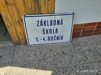 Zakladna skola 1-4 smaltova cedula