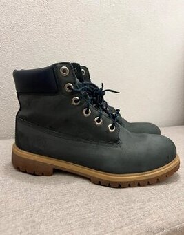 Tmavomodré šnúrovacie čižmy Timberland