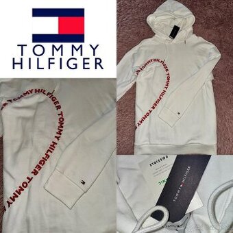 tommy hilfiger white original luxusna mikina s visackou