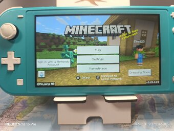 Nintendo switch lite modrá + Minecraft