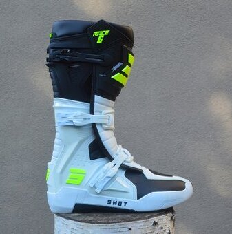 Predám mx čižmy SHOT R6 biele žlté