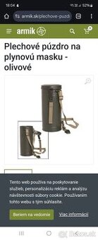 Plechove puzdra na plynovu masku