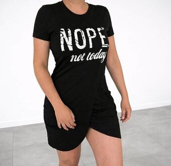 Čierne asymetrické šaty / tričko , veľkosť S