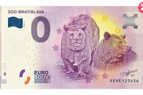 0 euro, 0€ bankovka, souvenir, bankovky - Zoologické záhrady