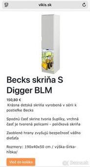 skrina do detskej izby a detsky stlotik so stolickou