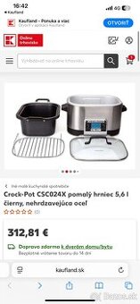 Crock-Pot pomalý hrniec 5,6 l čierny, nehrdzavejúca oceľ - 1