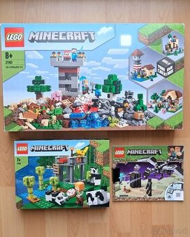 3x LEGO Minecraft kompletne aj s navodmi- 21161, 21158, 2115