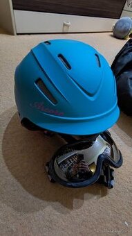 Detská lyžiarska prilba + okuliare, veľkosť S/M