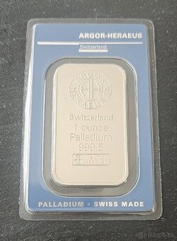 Palladiová tehlicka 1 Oz Argor Heraeus