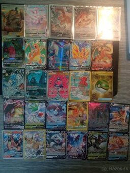 Pokémon karty – zberateľský mix (V, GX, VMAX, holo)