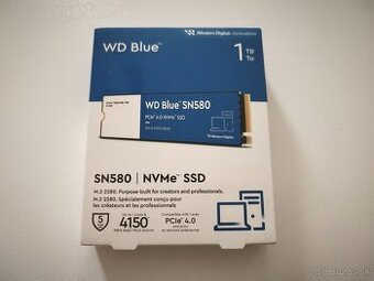 WD Blue SN580 1TB, M.2 2280, NVMe v záruke (nepužité)