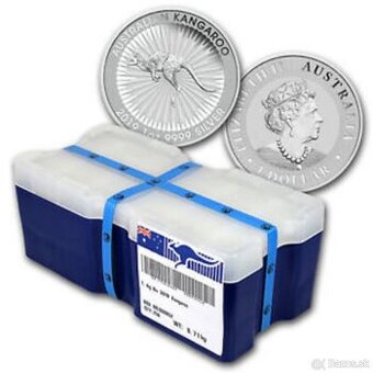 Strieborne mince Kangaroo 1 oz box