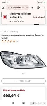 Svetlo xenon ľavý  soferova strana