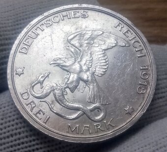 Strieborné mince Nemecka.