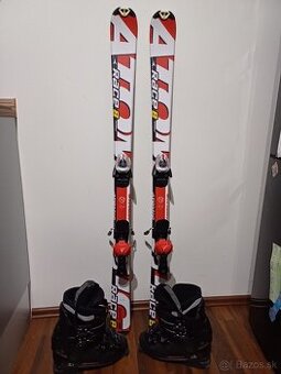Lyže Atomic 130cm, lyžiarky Nordica veľ. 24